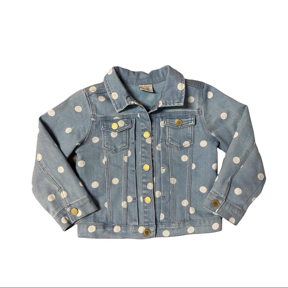 Zara Jackets & Coats Zara Baby Girls Polka Dot Jean Jacket Size 23 Years Poshmark